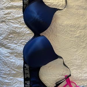 Pink push up bra